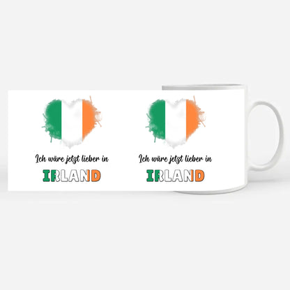 Kaffetasse Wäre jetzt lieber in Irland Tasse Lustig