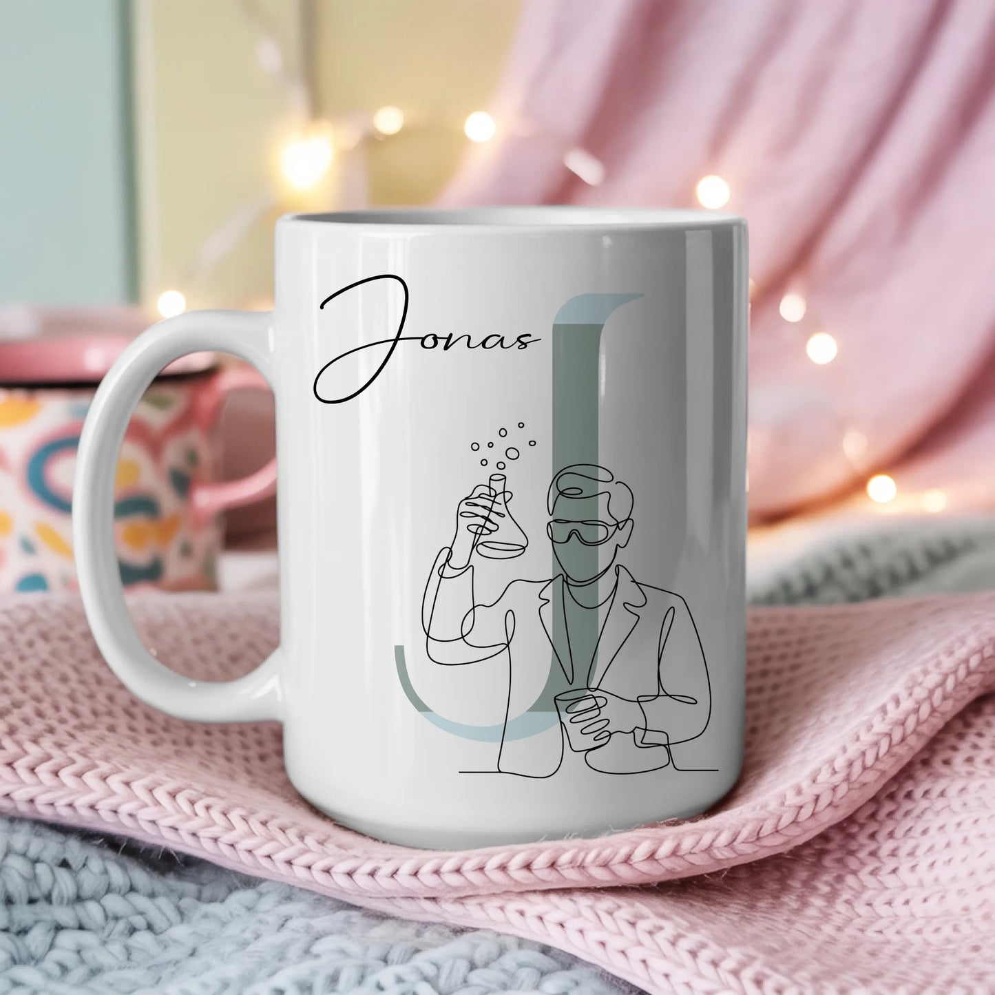 Personalisierte Tasse Mit Name Lineart Chemikant Chemikant Geschenk