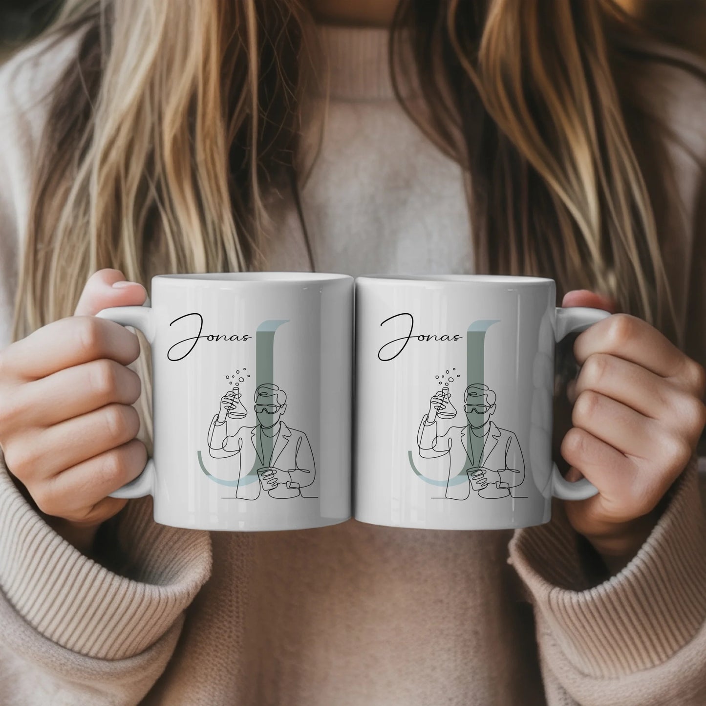 Personalisierte Tasse Mit Name Lineart Chemikant Chemikant Geschenk