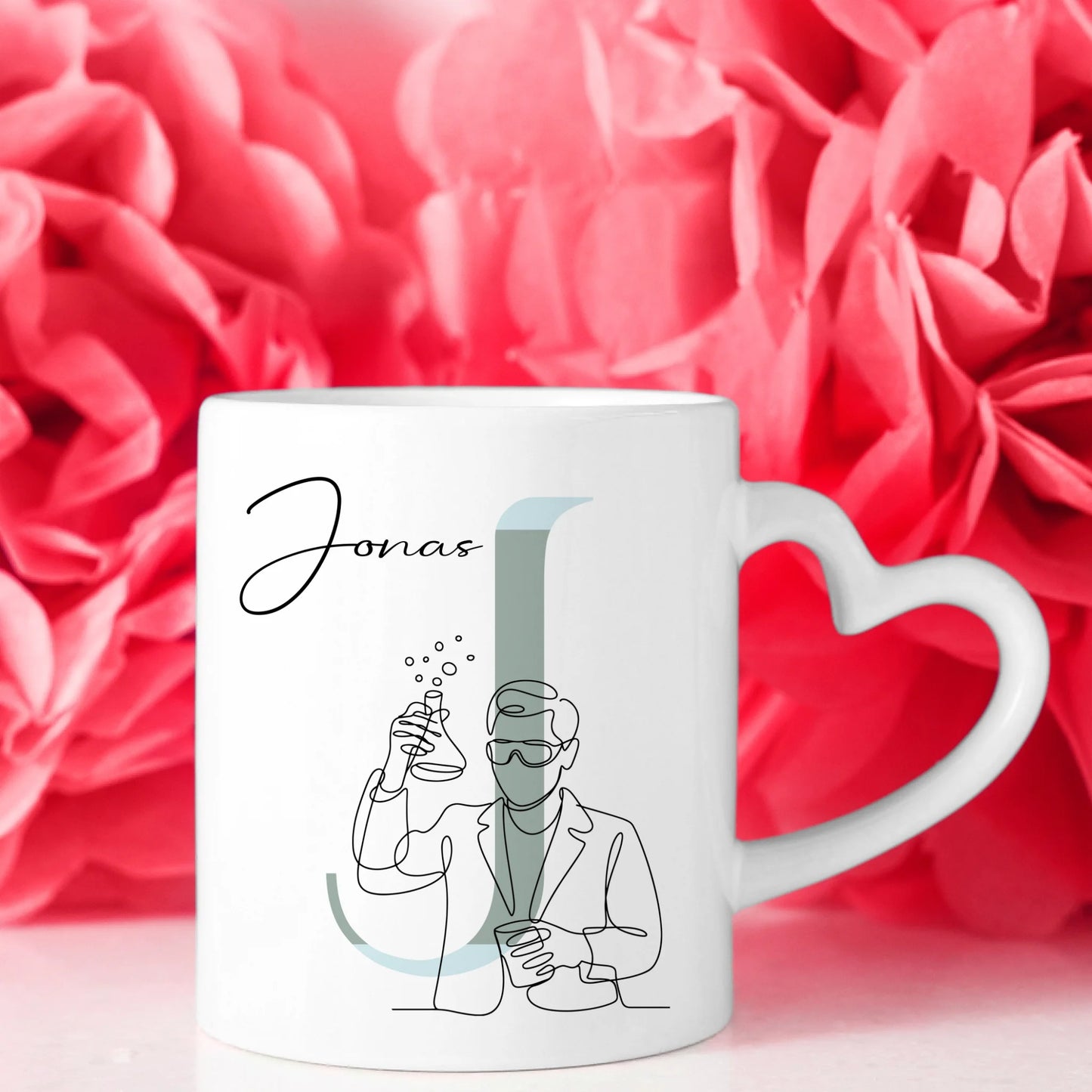 Personalisierte Tasse Mit Name Lineart Chemikant Chemikant Geschenk