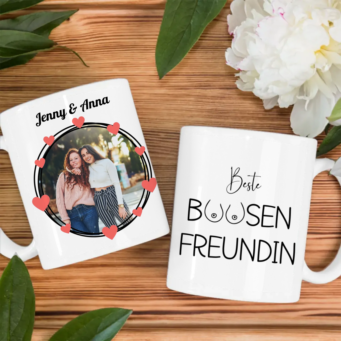 Personalisierte Tasse Freundinnen Beste Busenfreundin Fototasse