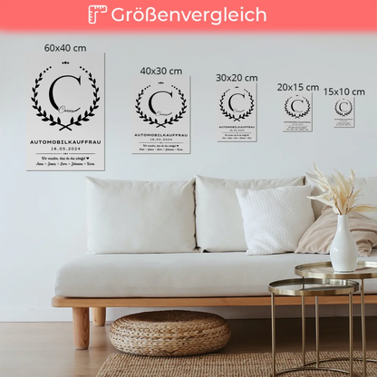 Geschenk Zum Abschluss Ausbildung Automobilkauffrau Fotoboard Magnetisch