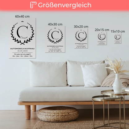 Geschenk Zum Abschluss Ausbildung Automobilkauffrau Fotoboard Magnetisch