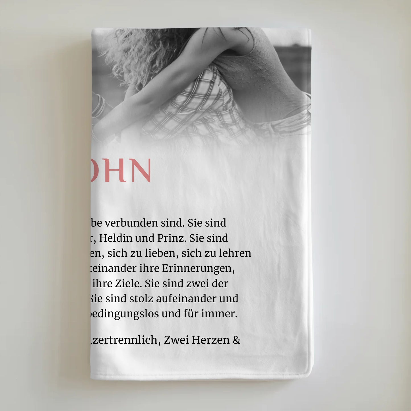 Personalisierte Decke Definition Mama & Sohn mit Name 4 Fotos Geschenke