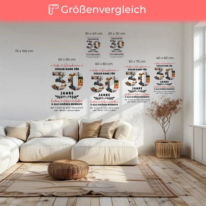 Personalisierte Leinwand 30 Geburtstag Für Tochter Sohn Bruder Neffe Nicht & Schwester