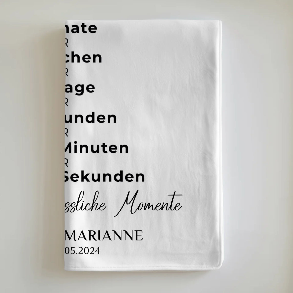 Personalisierte Decke Geschenk zur Rosenhochzeit 10 Hochzeitstag Momente Namen Wunschtext