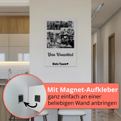 Magnetposter Fotoboard mit 9 Fotos und Wunschtext personalisiertes Geschenk