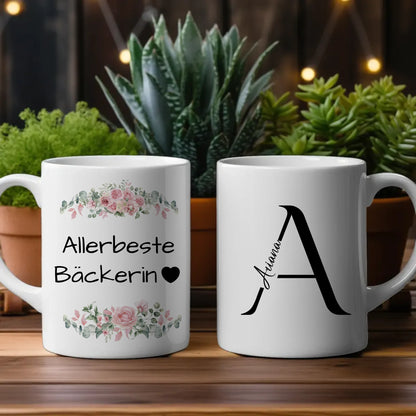 Personalisierte Tasse Allerbeste Bäckerin Geschenk für Sie