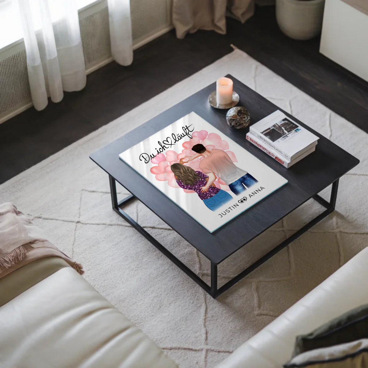 Personalisiertes Acrylglas Bild Paare Du Ich Läuft Verliebte
