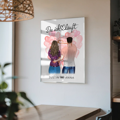 Personalisiertes Acrylglas Bild Paare Du Ich Läuft Verliebte