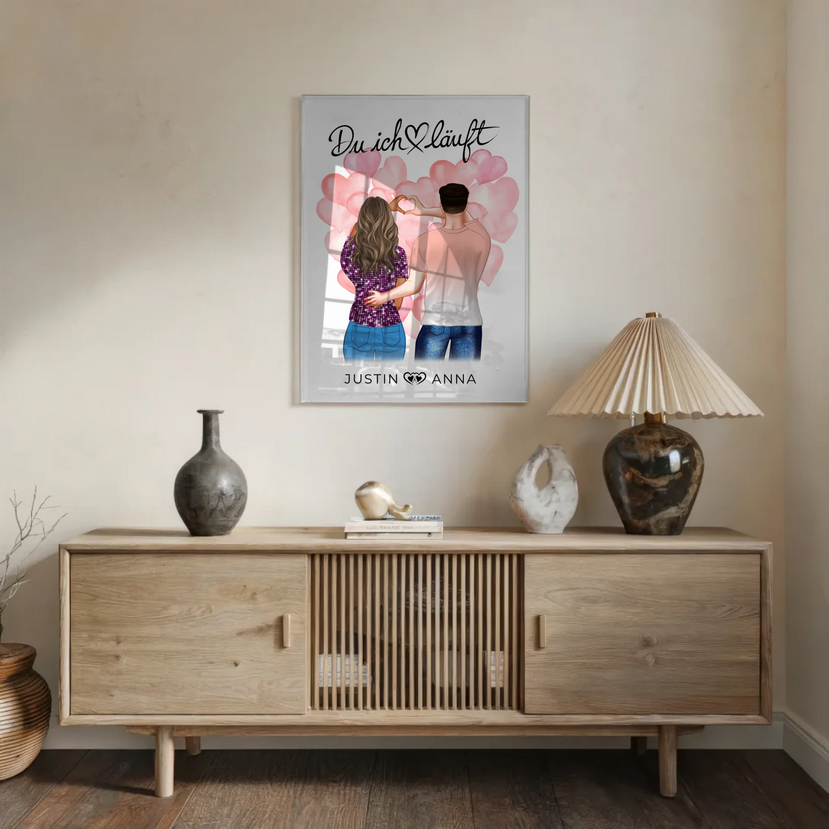 Personalisiertes Acrylglas Bild Paare Du Ich Läuft Verliebte