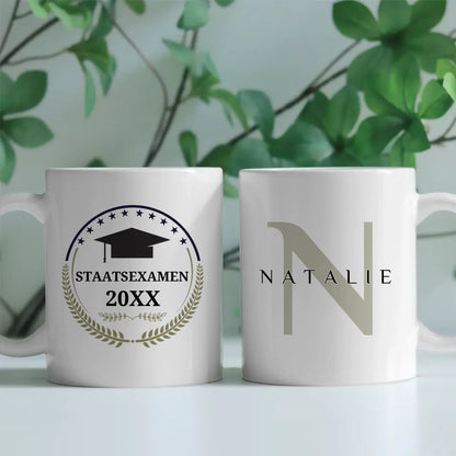 Geschenk Abschluss Tasse zum Staatsexamen - Erfolg Ist - mit Namen
